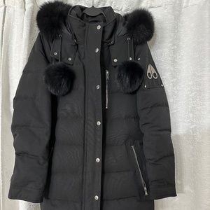 Moose Knuckles long black parka